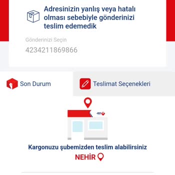 Aras Kargo Ürünümün Elime Geçmemesi