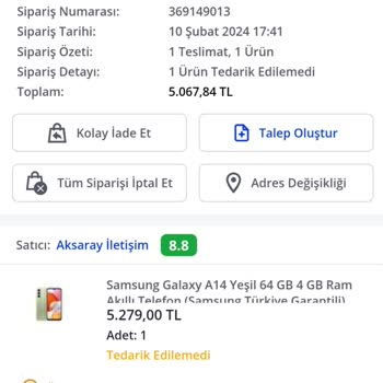 Pazarama'dan Onaylanan Siparişin Para İçin İptal Edilmesi