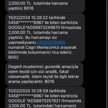 Google 2000 Tl Çekim Yapmış
