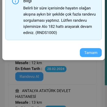 MHRS (Merkezi Hekim Randevu Sistemi) Randevu Sorgulama Sorunu!