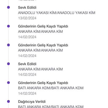 Teslim Edilmeyen Kargo PTT Kargo