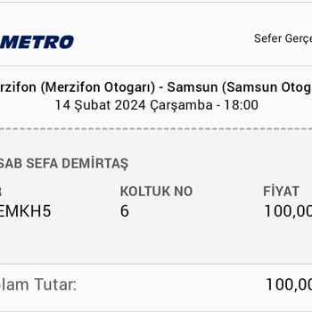 Metro Turizm Şarj Aletim Kayboldu