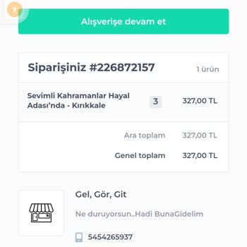 Buna Gidelim (bunagidelim.net) İptal Edilen Oyun Biletinin İade Edilmemesi