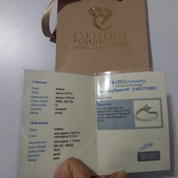 Eskişehir Kuyumculuk & Mücevherat Eskişehir Kuyumculuktan Alınan Pırlanta Yüzük Şikayeti HKK.