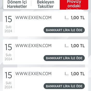 Exxen Ödeme Bilgileri Güncelleme Sorunu!