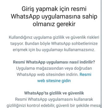 WhatsApp Aero Giriş Yapamıyorum Yardım Edilmesini İstiyorum