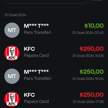 KFC Uygulaması Para İademizi Yapmadı