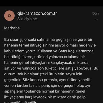 Amazon Un Kendiliğinden Sipariş İptali