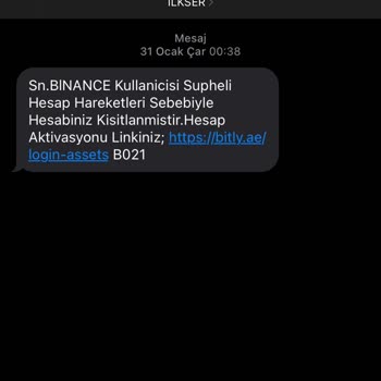 Binance Hesabınız Bloke Edilmiştir Mesajı