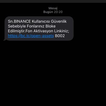 Binance Hesabınız Bloke Edilmiştir Mesajı