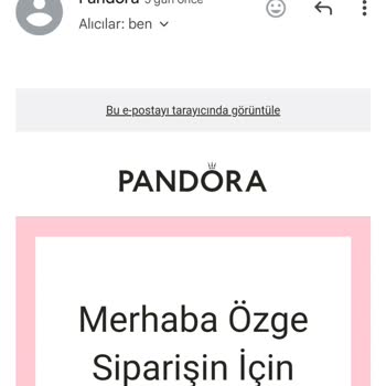 Pandora Mücevher Pandora İnternet Sitesinden Aldığım Ürünleri Göndermiyor