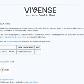Vivense'nin Eksik Gönderdiği Parçalar Ve Ekiplerin Kırdığı Ürünler