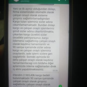 Kurumsal Paketleme Mağduriyetim: Kapora Ve Tehdit
