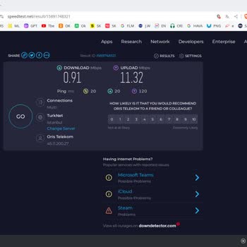 ORIS Telekom Hız Ölçerken Utandım. Siz Böyle Bir Net Alır Mısınız
