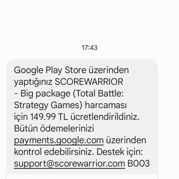 Google Play Vaat Edilen Ürün Gönderilmedi
