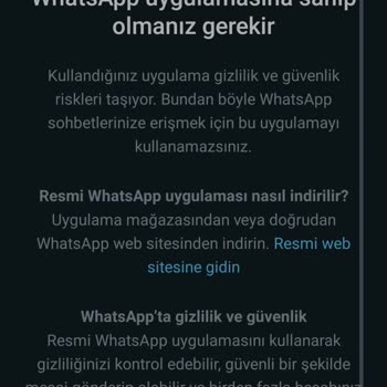 WhatsApp'a Giriş Yapamıyorum