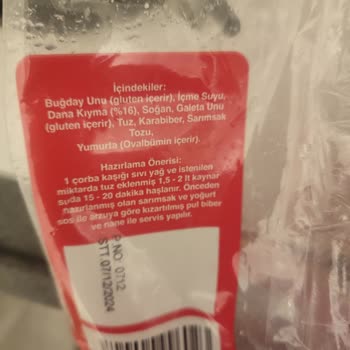 Hakmar Gıda Pişmeyen Kıymalı Mantı Sorunu