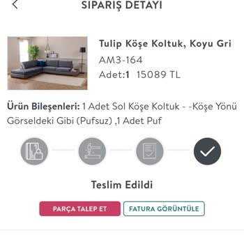 Vivense Tulip Köşe Takimi Ve Puf