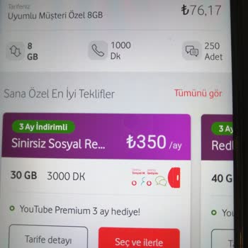 Vodafone Üst Tarifeye Geçme Zorunda Bırakılma!