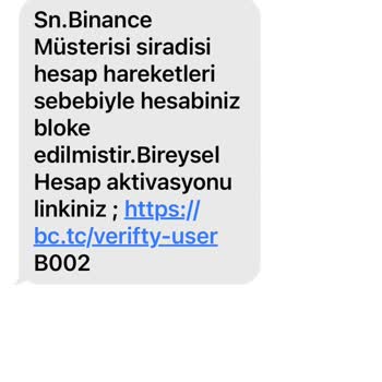 Binance Adına Gelen Hesabınız Bloke Edilmiştir Mesajı