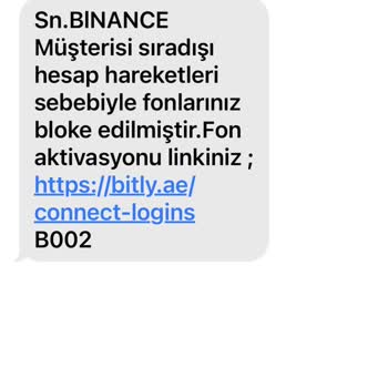 Binance Adına Gelen Hesabınız Bloke Edilmiştir Mesajı