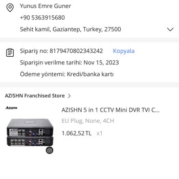 Aliexpress 8179470802343242 Ürün Teslimatı Yapılmadı