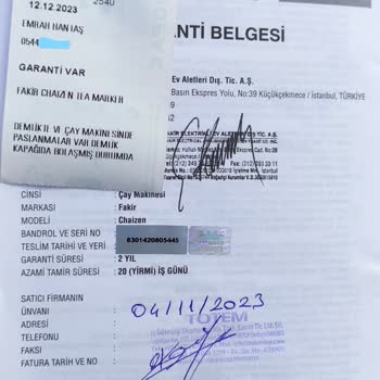 Fakir Ev Aletleri "Paslanmaz Çelik Çay Makinesi" Paslandı Ve Karardı