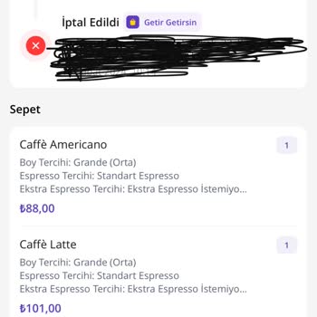 GetirYemek Teslim Alınmayan Ürünün Parasını Alan Getir