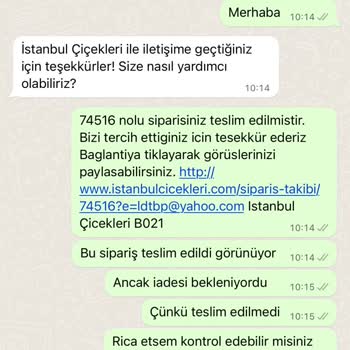 İstanbul Çiçekleri Çiçek Gelmedi, Para İade Edilmedi!
