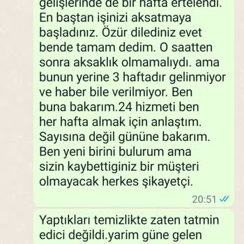 Didem Temizlik Hizmet Eksikliği Ve İletişim Problemleri