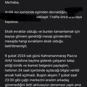 Vodafone Hat Devir Sorunu
