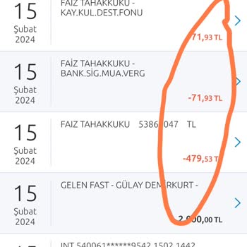 Yapı Kredi Bankası Banka Tahakkuku İle İlgili Kesintilerin İadesi