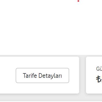 Vodafone Tarife Değişikliği