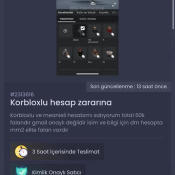 ROBLOX Hesap Satışında Yaşanan Sorunlar
