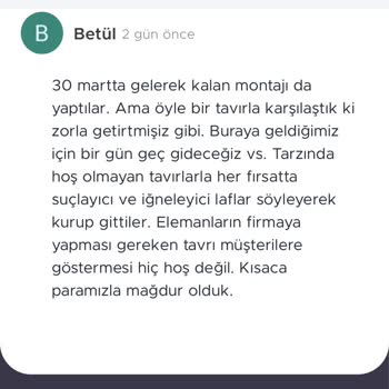 Bbutik Mobilya Butik MASKO Teslimat Mağduriyeti Üzerine Bir De Tamirat Mağduriyeti