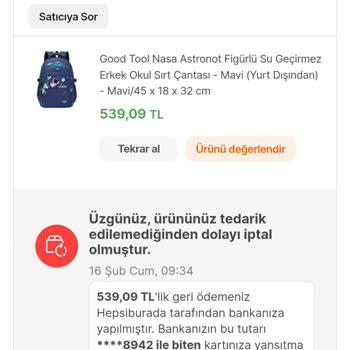 Hepsiburada Son Gün Kargo İptali
