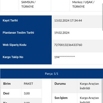 Sürat Kargo'ya Verilen Kargom Yine Ortada Yok.