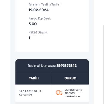 Sürat Kargo'ya Verilen Kargom Yine Ortada Yok.