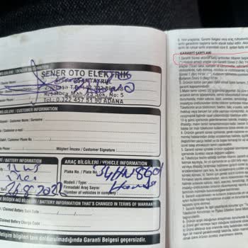 İnci Akü Problemimin Giderilmesini İstiyorum