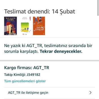 Amazon AGT Kargo Teslimat Gecikmesi: