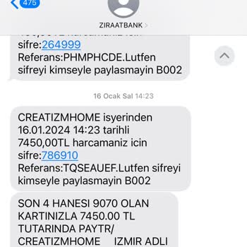 Creatizmhome Satın Alınan Ürünü Teslim Etmiyor