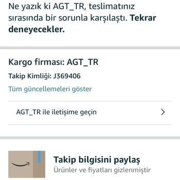 Amazon Müşteri Hizmetleri Ve AGT Kurye