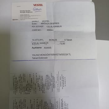 Teslim Edilmeyen Vestel Kurutma Makinesi