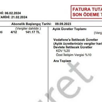 Vodafone "Telsiz Kullanım Ücretleri" Adı Altında Yapılan Kesinti