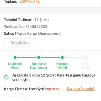 Trendyol Ve Migros Kargo Operasyonu