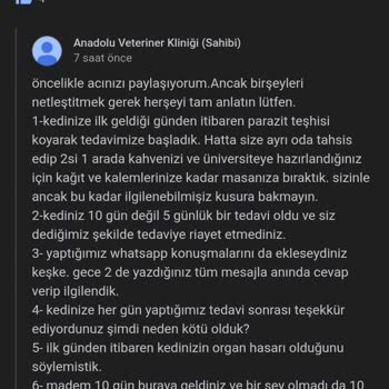 Anadolu Veterinerlik Elbistan'da Bir Veteriner Kliniğinde Yaşanan Tedavi Süreci Ve Sonuçları