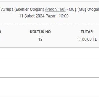 Obilet Bilet Ücret Talebi