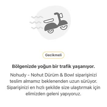 Yemeksepeti-Nohudy Geciken Sipariş
