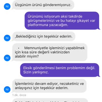Getir Eksik Ürün Getirip Mağdur Ediyor