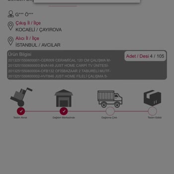 Evidea 2526088505811764 Sipariş Numaralı Ürün Teslimatında Yaşanan Durum